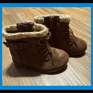 Garanimals Brown Kids Boots with Cozy Lining